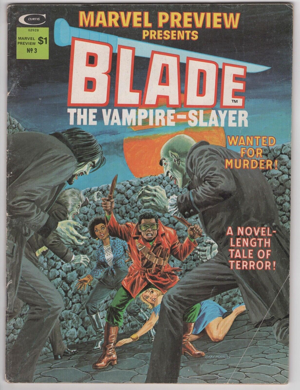 🗡️ - MARVEL PREVIEW MAGAZINE #3 (1976) Marvel - Blade Vampire Slayer,
