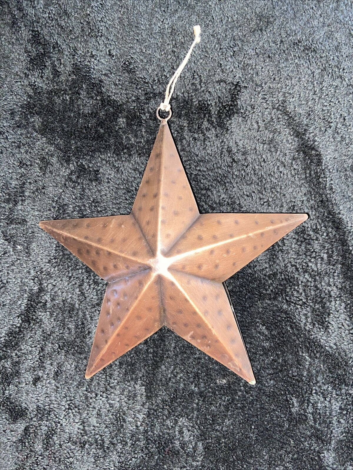 Christmas ￼Star Textured ￼ Rustic ￼Double Sided 5 Point ￼Decoration ￼Bronze
