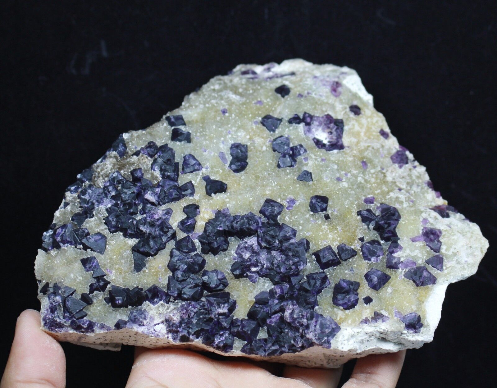 1.94lb New Find Natural Beauty Rare Purple Fluorite Mineral Specimen/C​hina