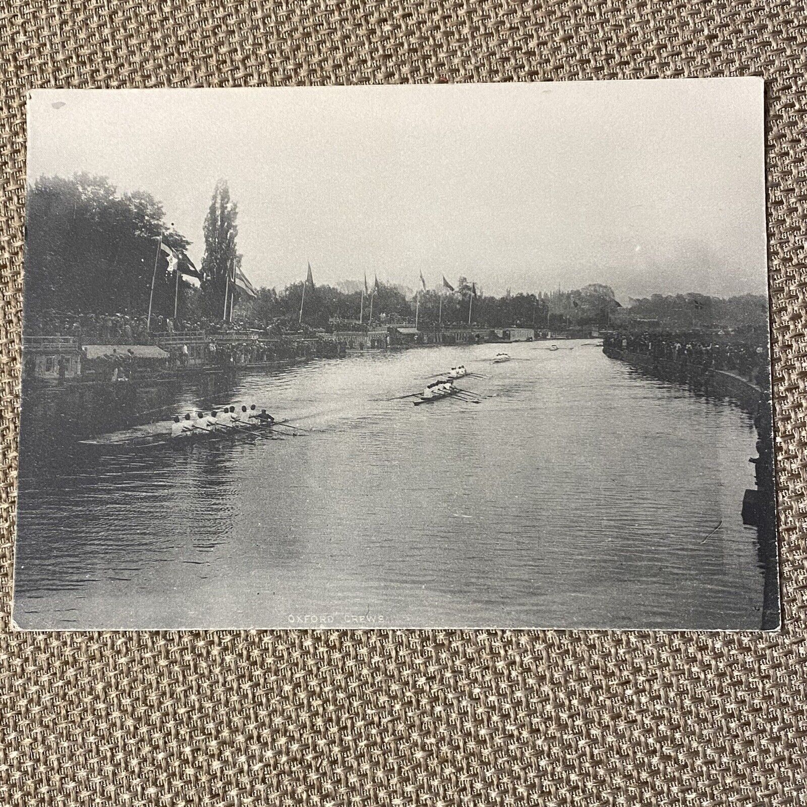 Vintage Crew Oxford Rowing UK Postcard Frith\'s Series RPPC Pictorial Card Large