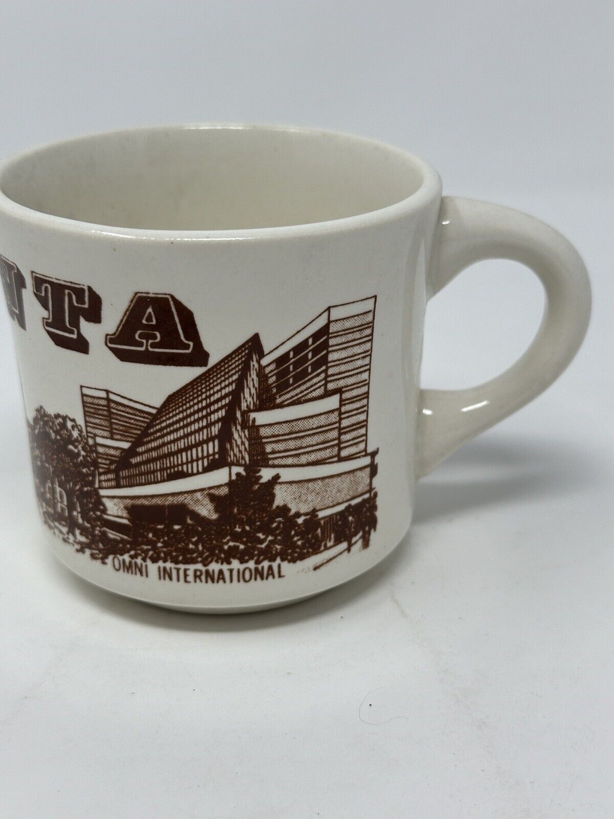 Vintage 1980 Atlanta Skyline State Capitol Omni International Mug Thomas Warren