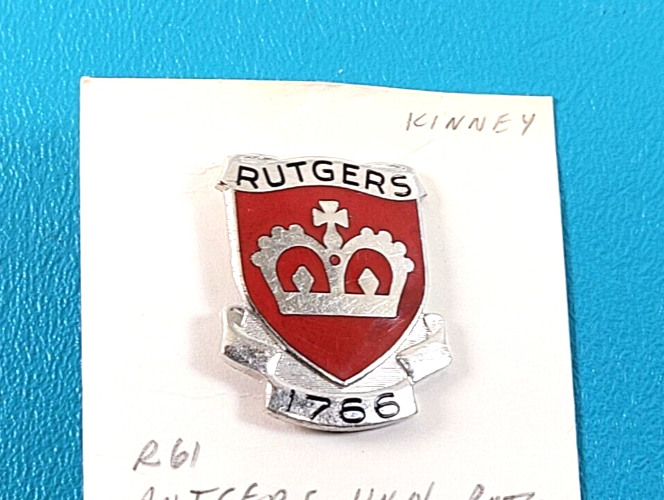 Vintage Rutgers University ROTC Army Military Pin Medal Insignia Hallmarked