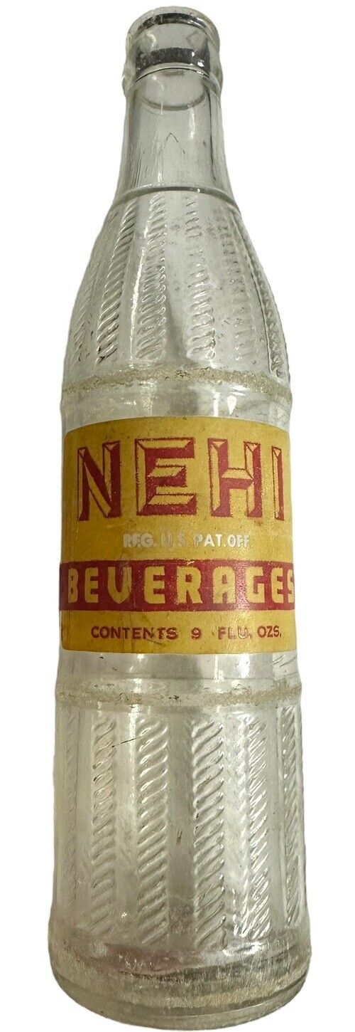 Vintage 9oz NEHI Beverages Bottle Royal Crown McComb, Mississippi. Pat. 3-3-1925