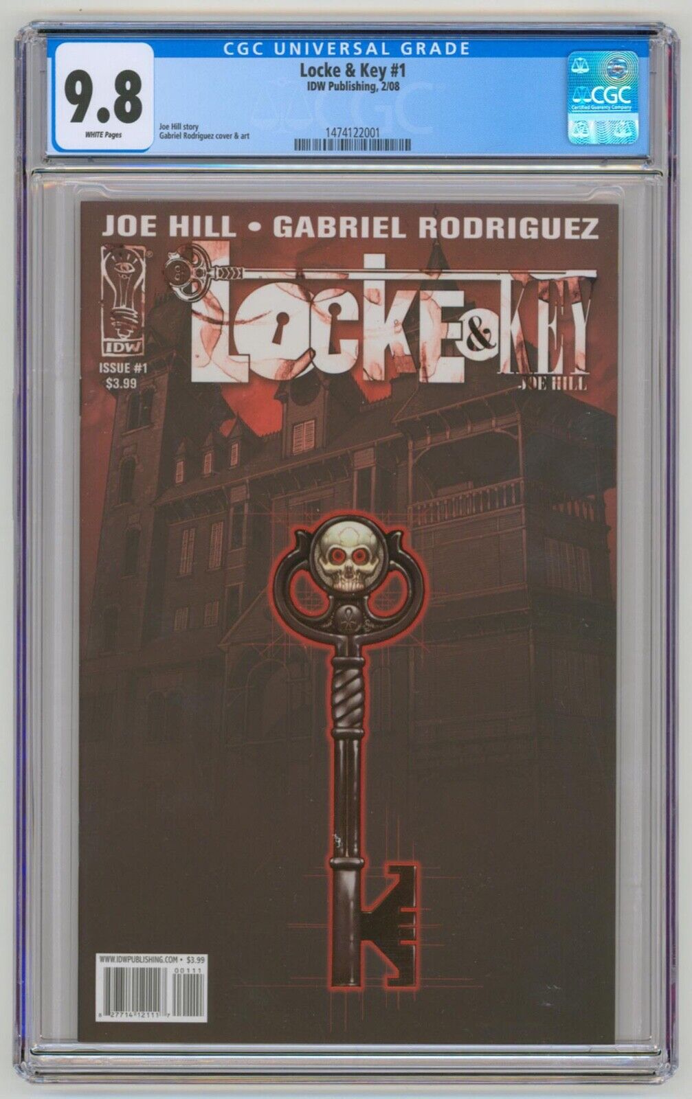 LOCKE AND KEY #1 CGC 9.8 Joe Hill, Gabriel Rodriguez, IDW Comics 2008