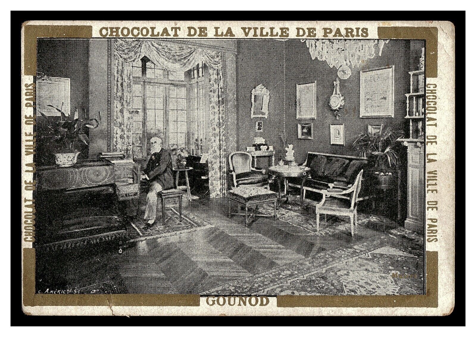 CHARLES GOUNOD CHOCOLAT DE LA VILLE DE PARIS CHOCOLATE CARD FRENCH COMPOSER