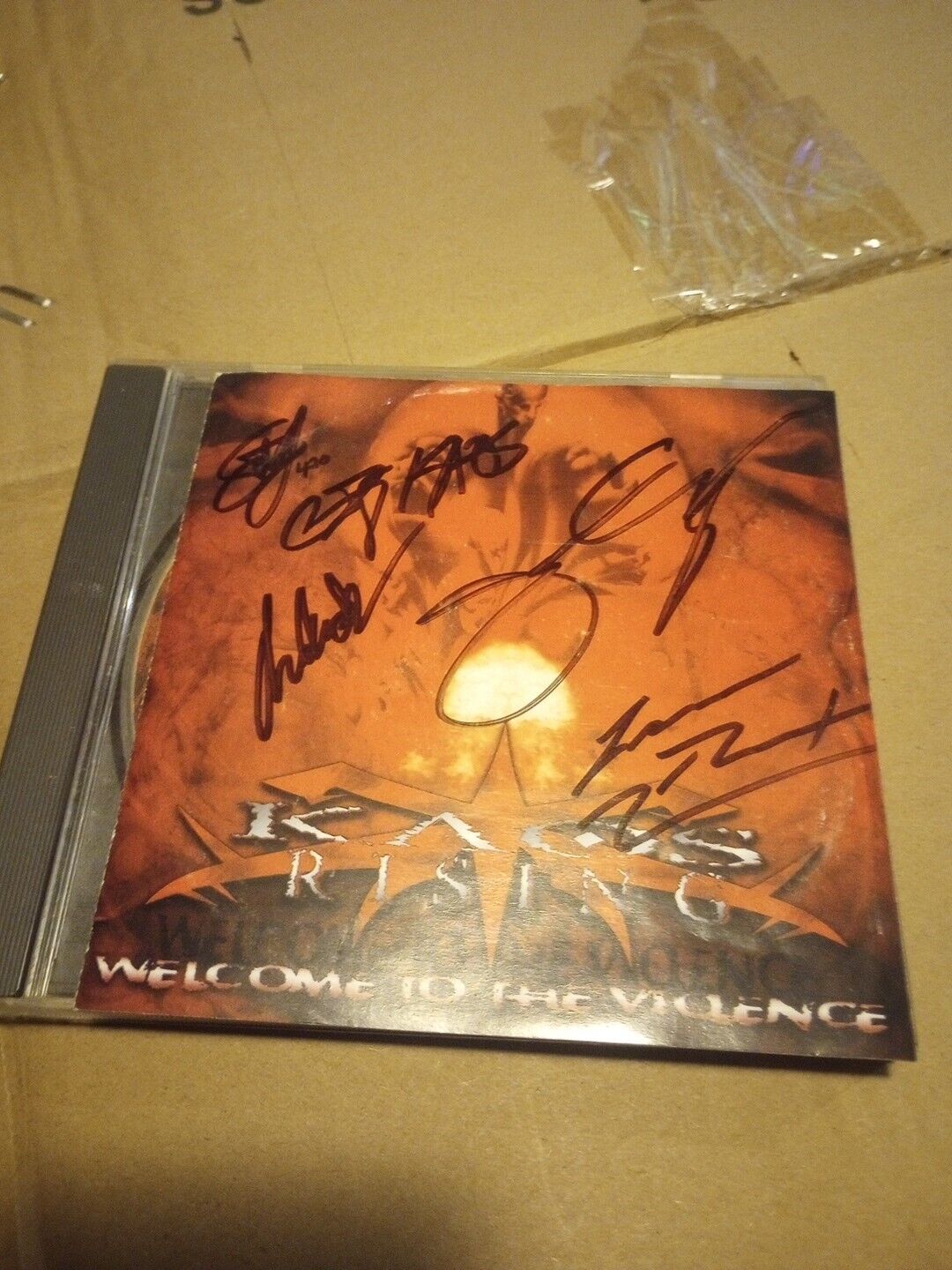 Kaos Rising Welcome To The Violence CD Signed
