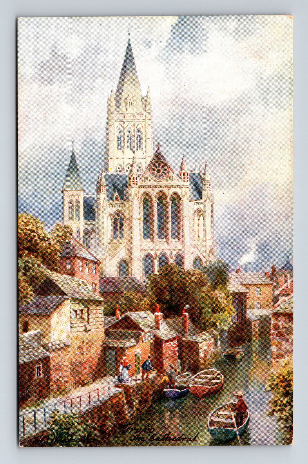 Truro Cathedral UK Raphael Tuck\'s Oilette Truro Postcard