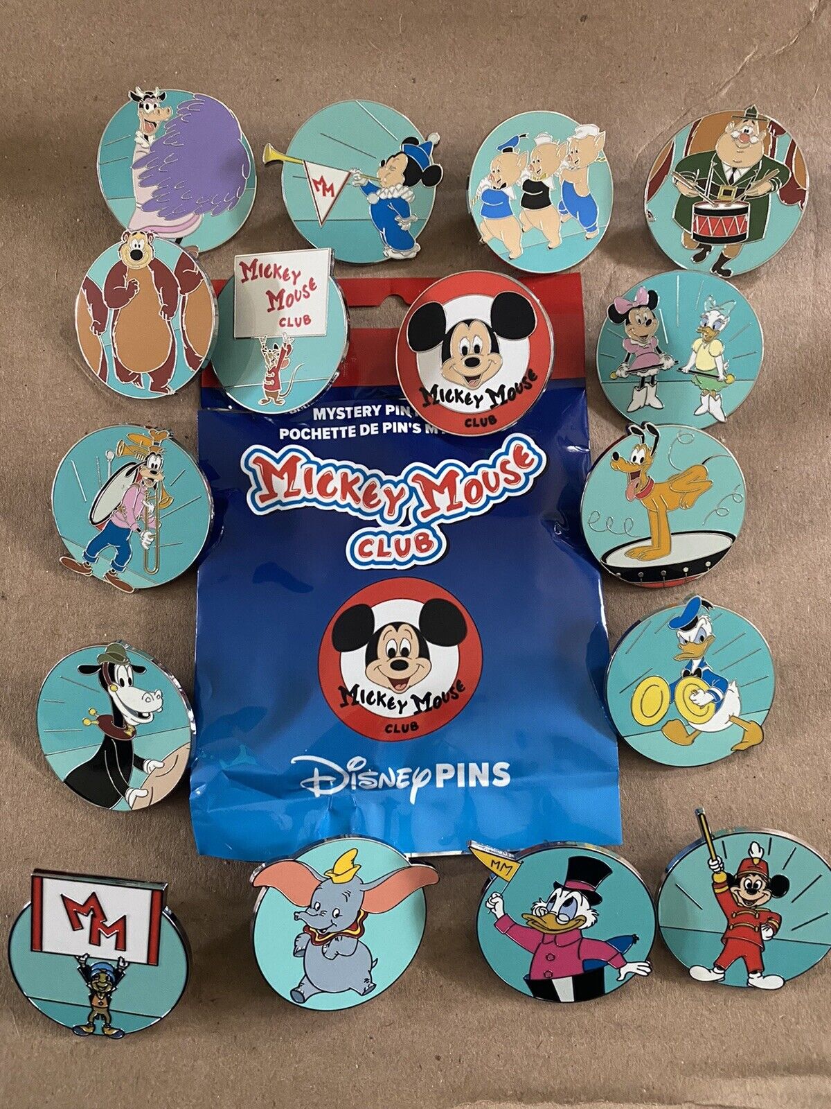 (16) Pin Set - The Mickey Mouse Club Mystery Pin Set