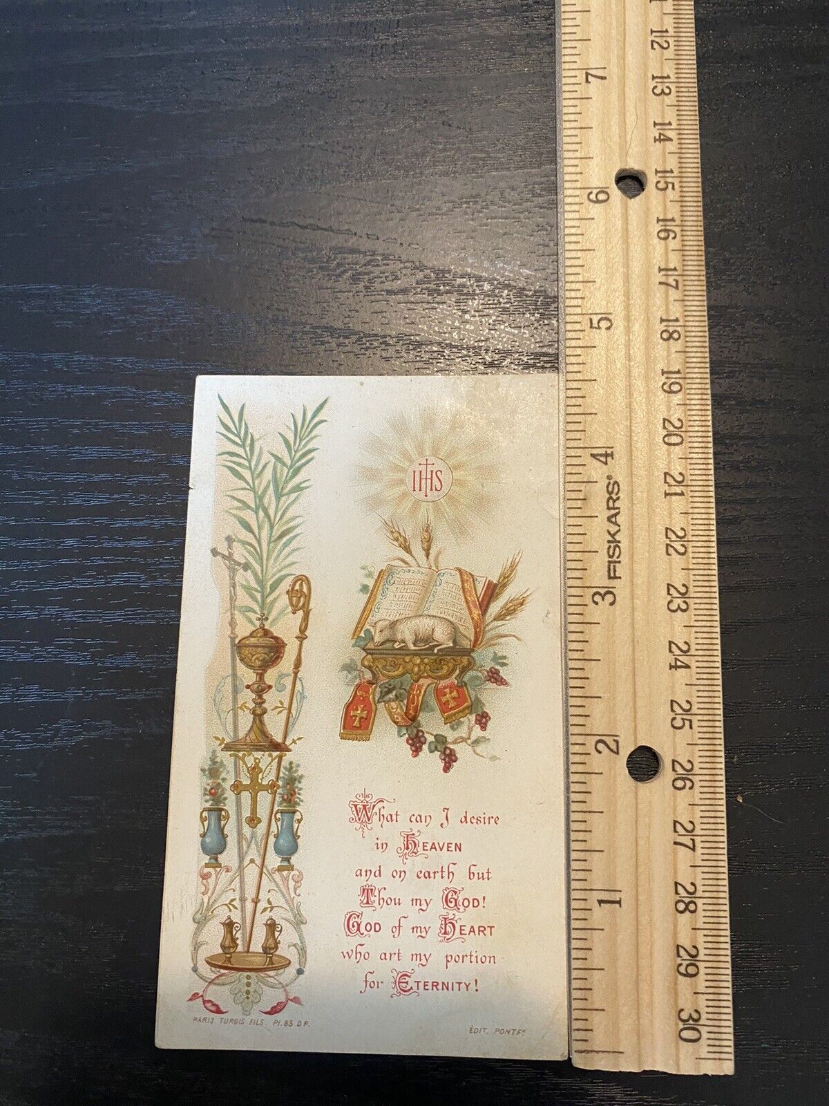 Antique Catholic Prayer Card Religious Collectible 1890's Holy Card
