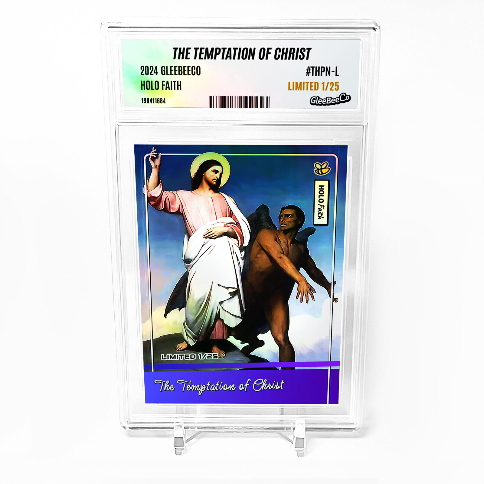 THE TEMPTATION OF CHRIST Card GleeBeeCo Holo Faith #THPN-L Limited to Only /25