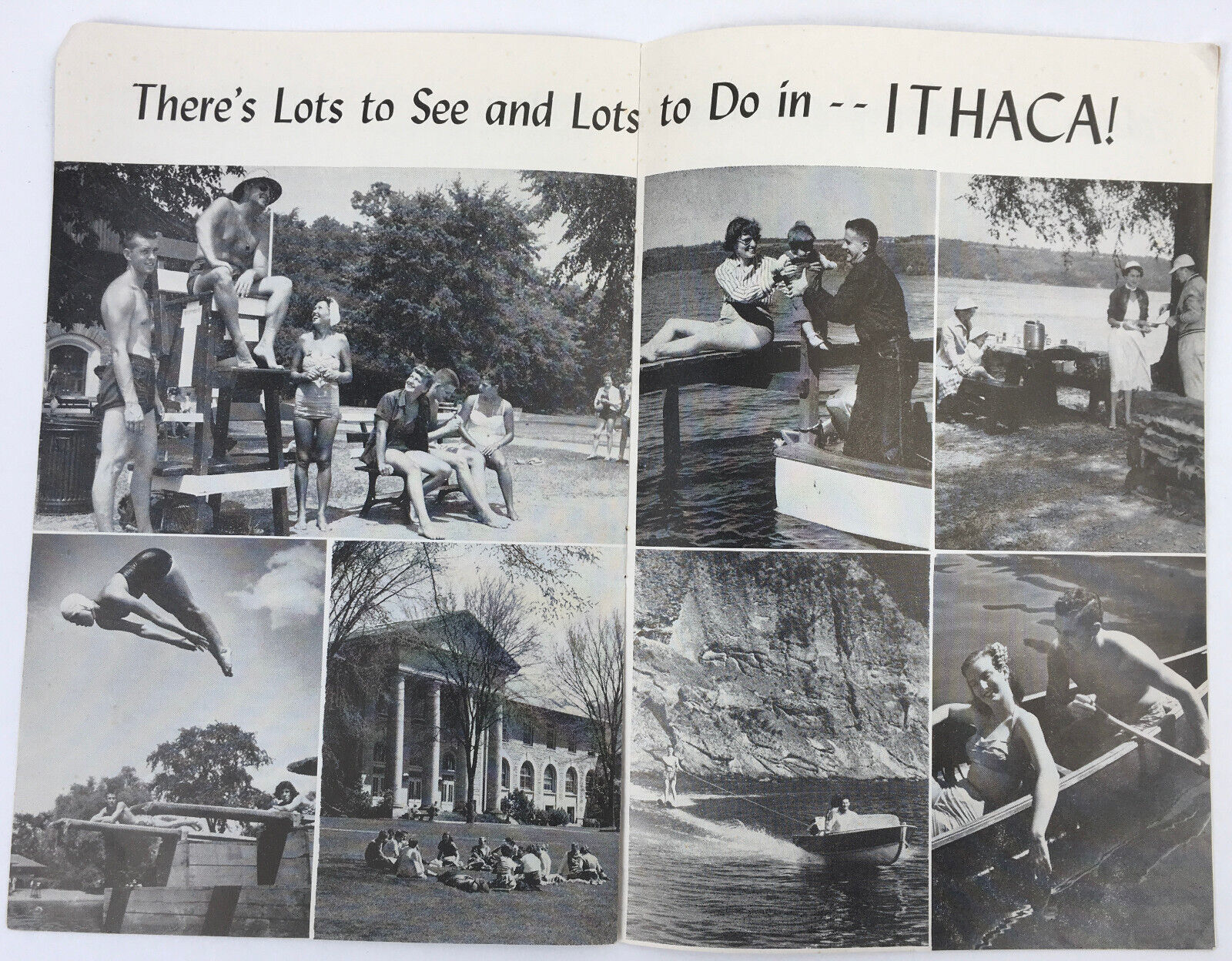 1950\'s Ithaca New York Tourism Brochure Fun At Your Fingertip Guide