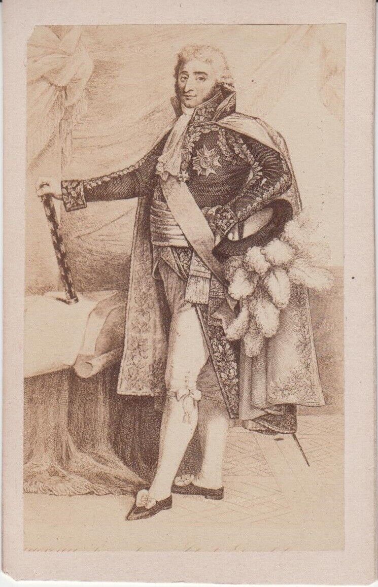 Cdv photo 19e marshal pierre Garamond, Duke of Castiglione (1757-1816).