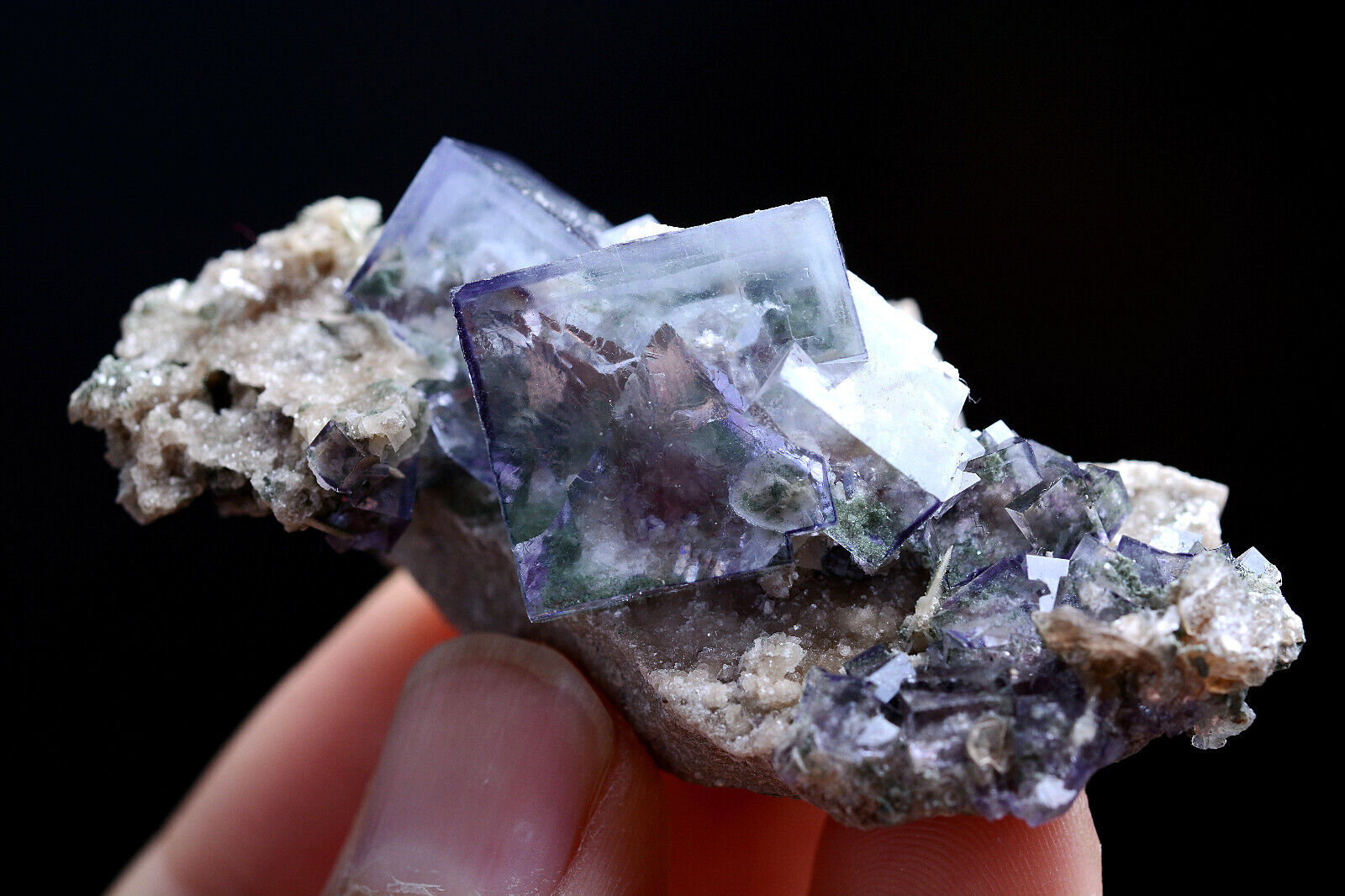 33g Natural Phantom Window Purple FLUORITE Mineral Specimen/Yaogangxian China