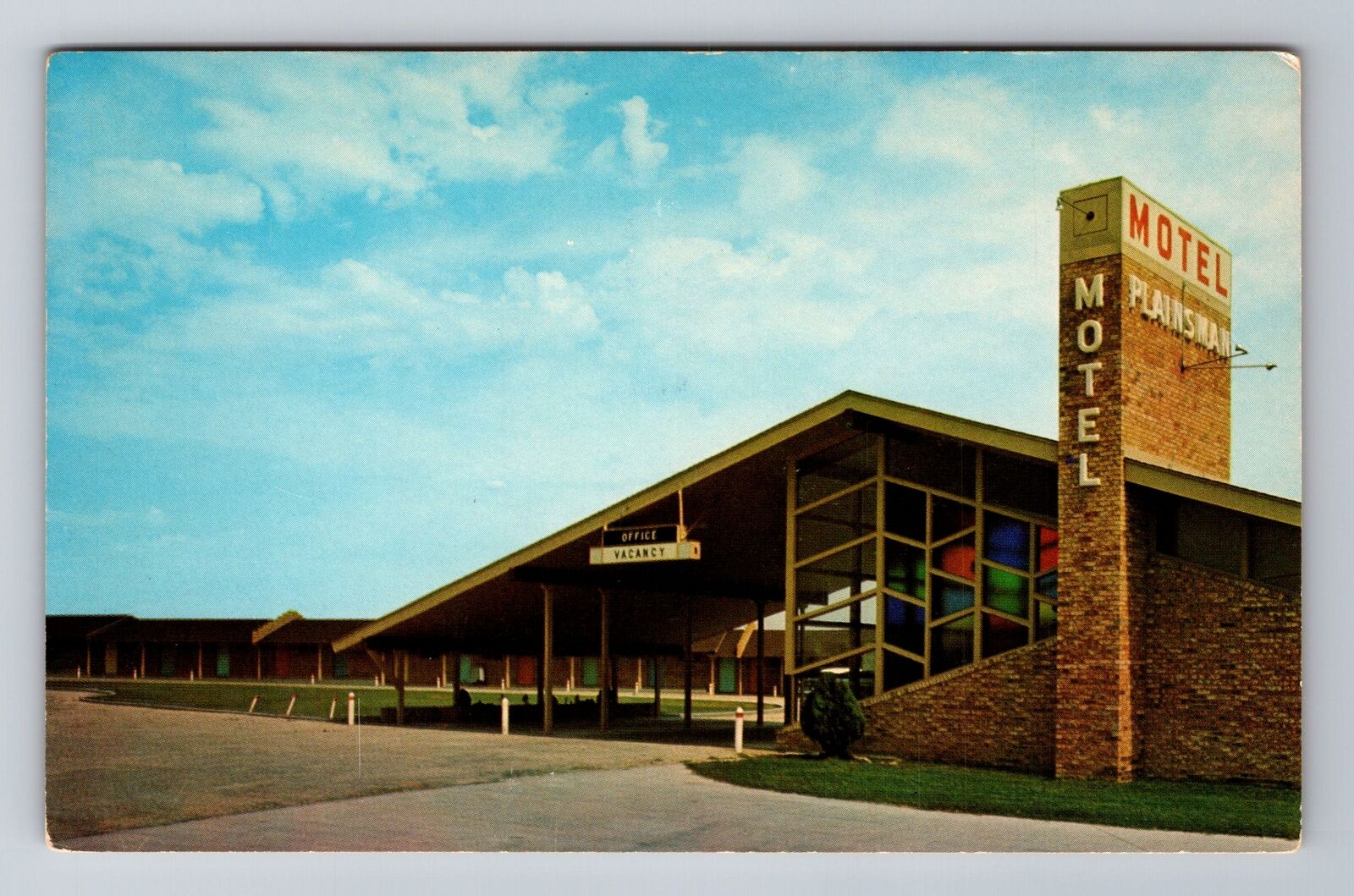 Blackwell OK-Oklahoma, Plainsman Motel, Advertisement, Vintage Souvenir Postcard