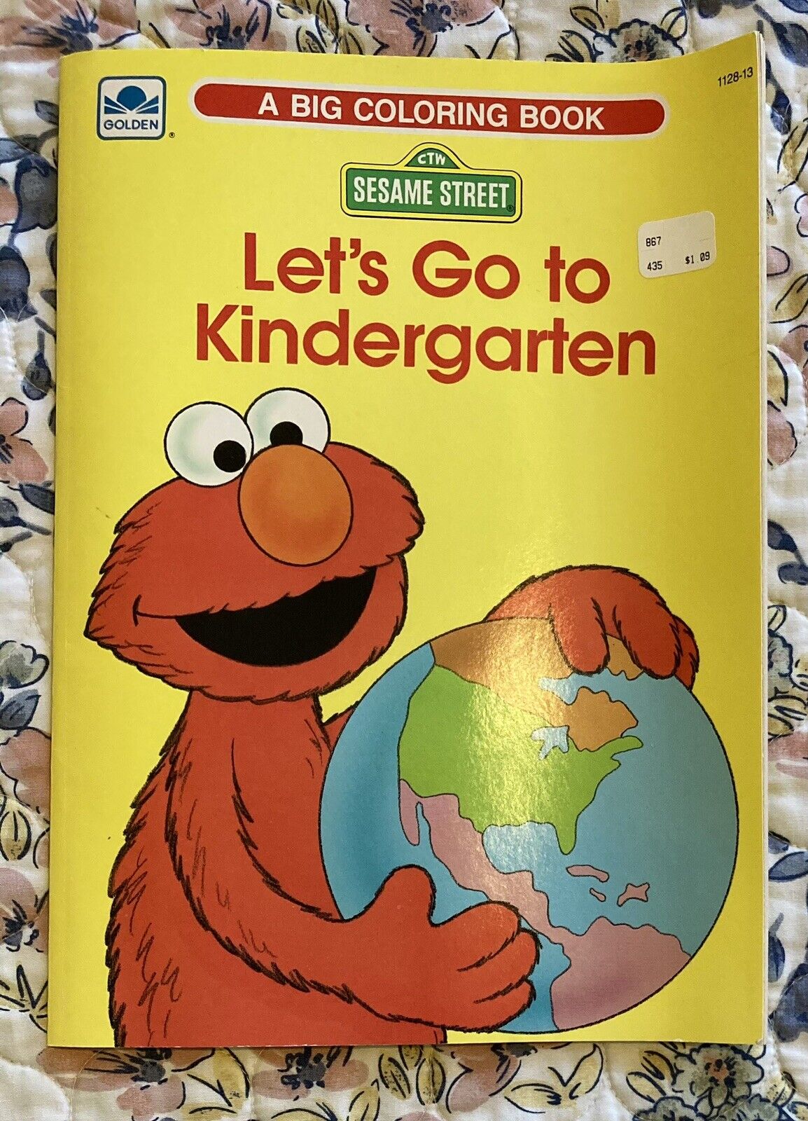 *VINTAGE* Sesame Street Coloring Book (1990) Elmo - Golden *NEW* Never Used