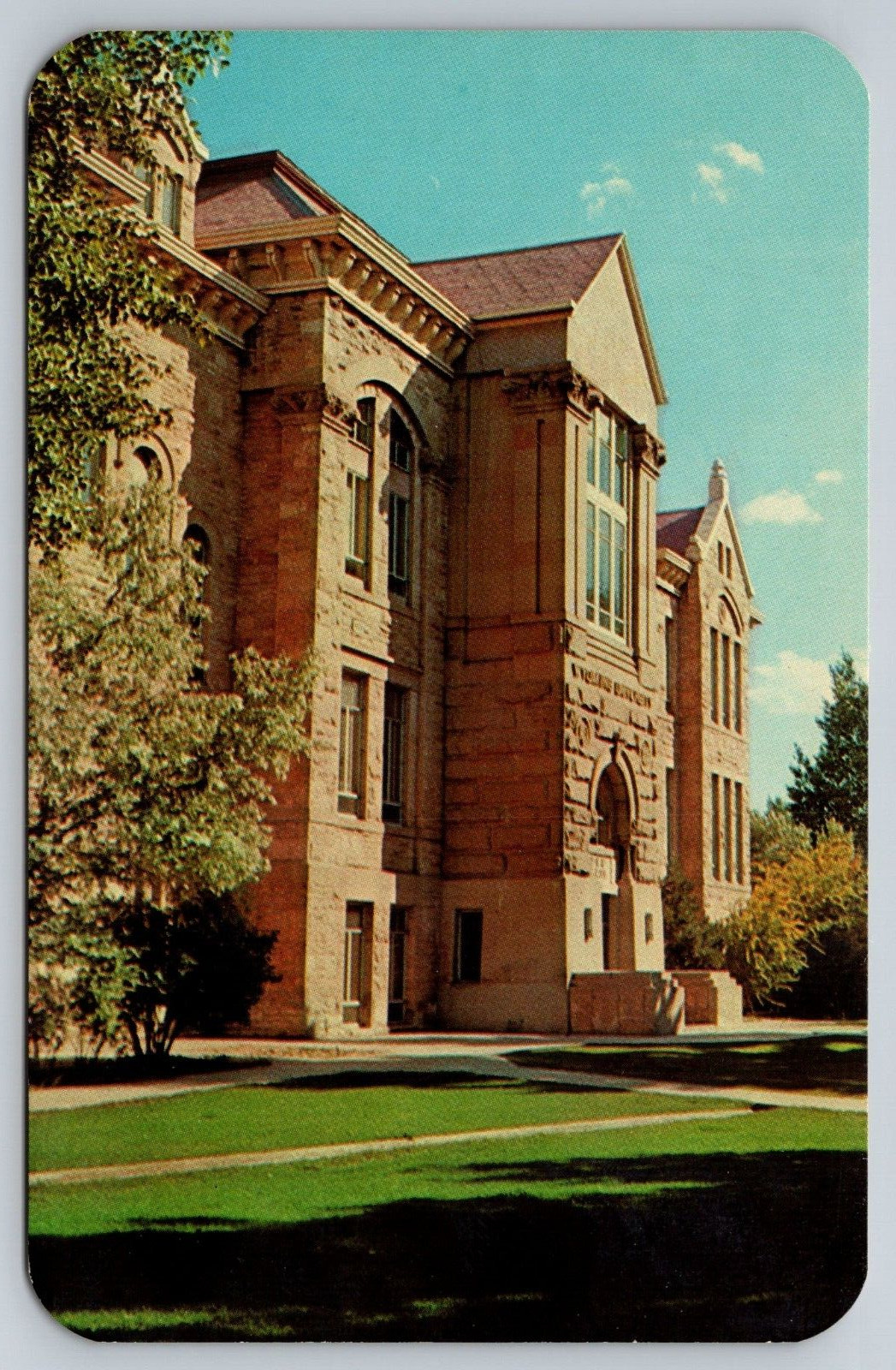 Laramie Wyoming Old Main at University of Wyoming Postcard