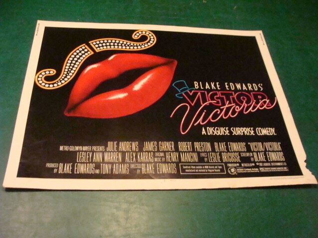 vintage Original 1/2 sheet poster: 1982 Blake Edwards\' VICTOR VICTORIA 