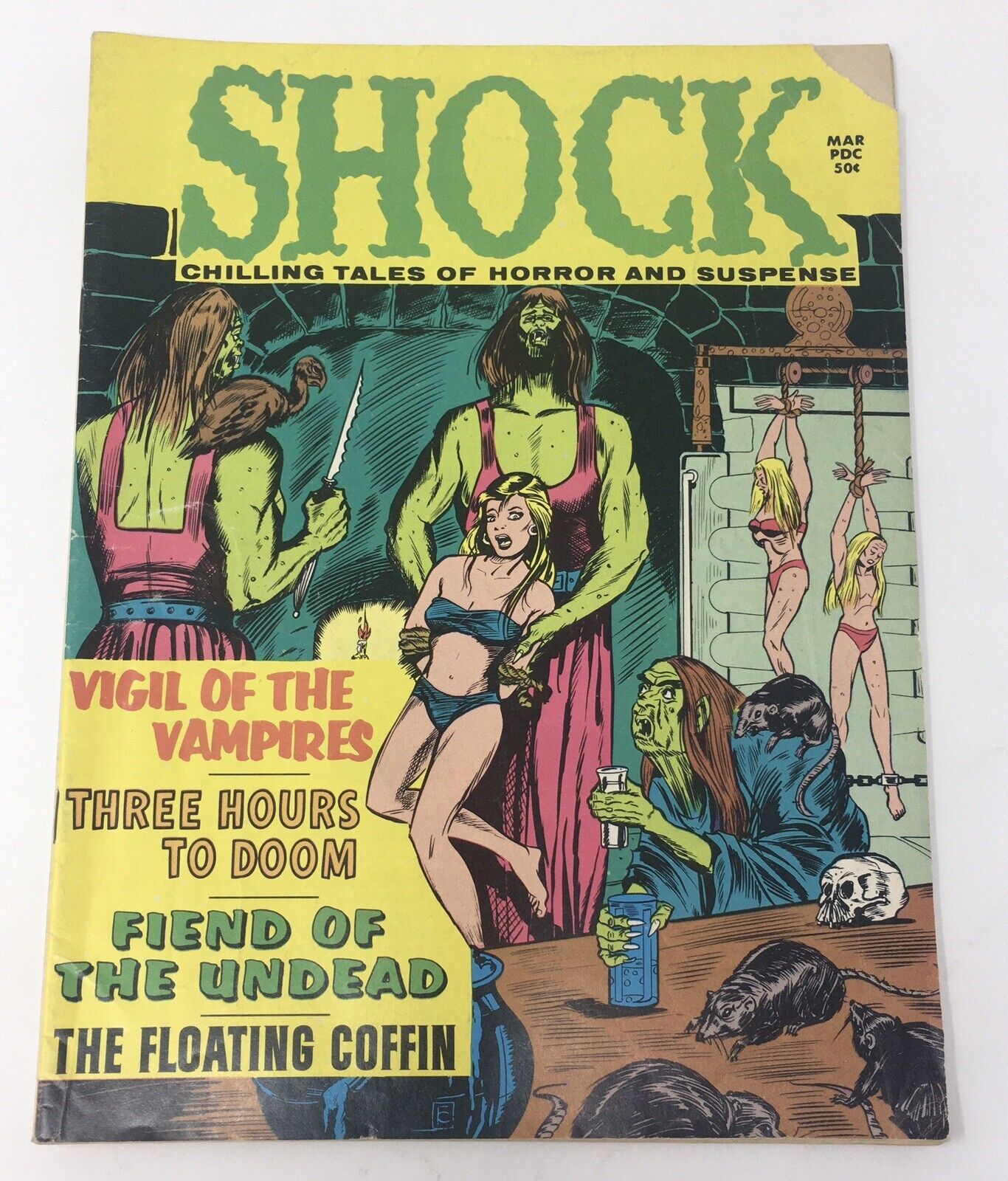 Vintage SHOCK Vol. 3 #1 March 1971 Stanley Publications Horror Magazine 70s