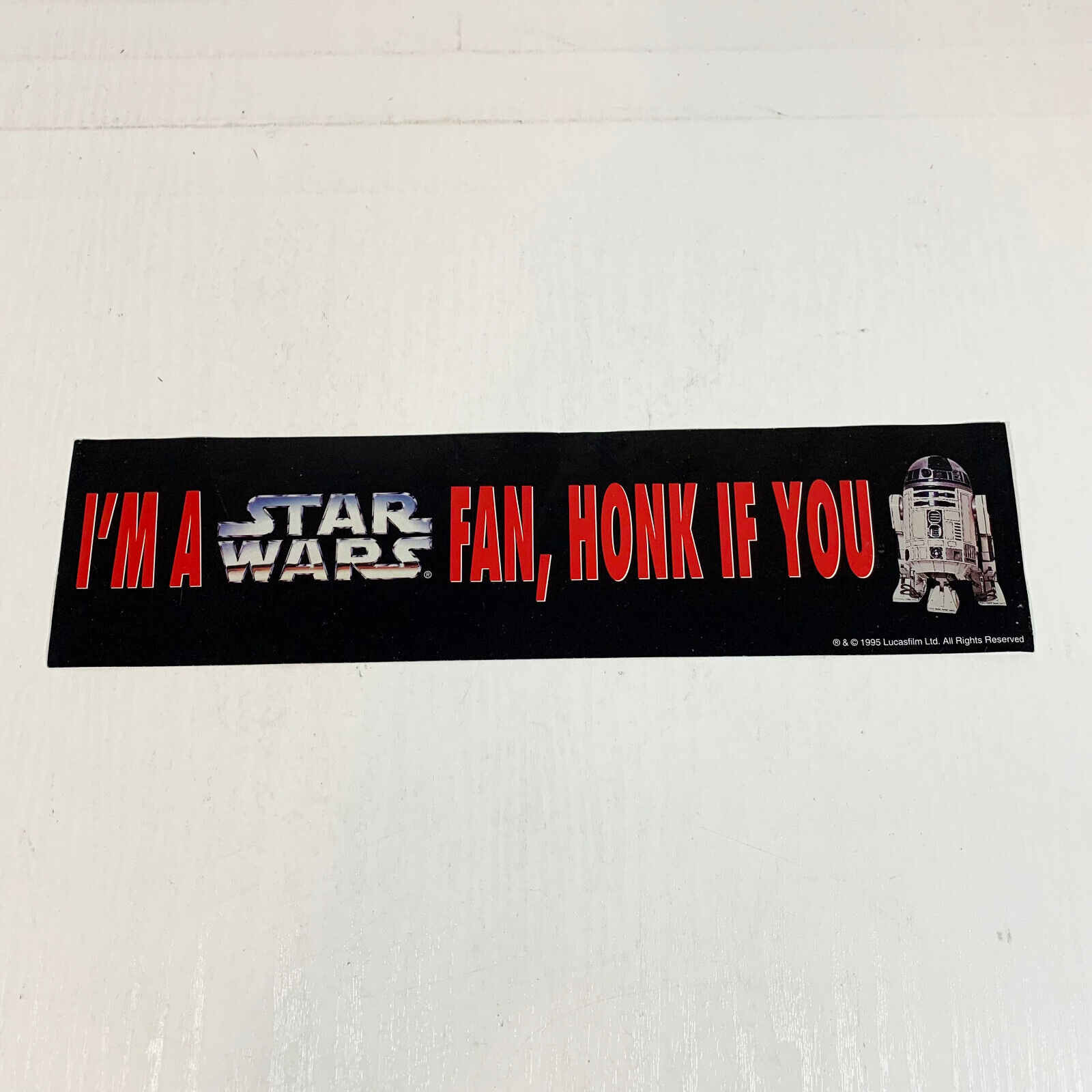 I’m a Star Wars Fan Honk If You Are R2D2 - 1995 Fan Club Bumper Sticker