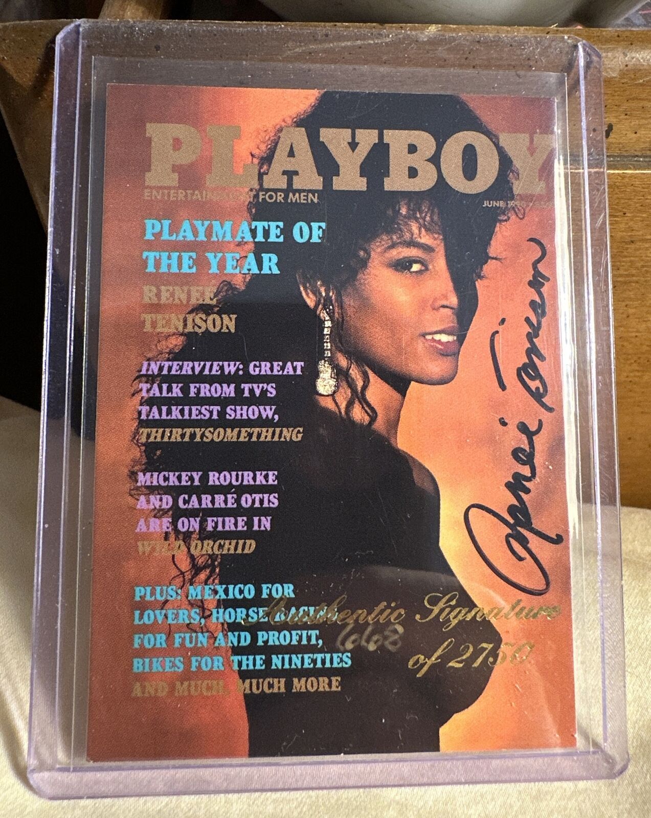 1995 Playboy POTY Authentic Signatures Card, Renee Tenison #1PY-668/2750