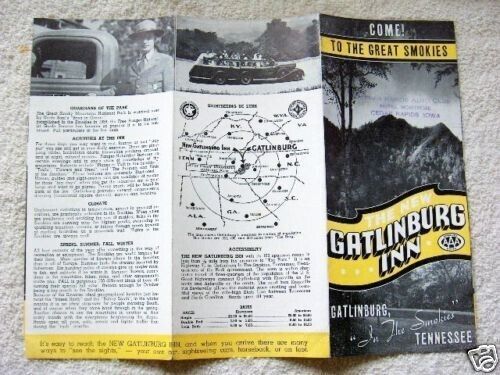 1940\'s GATLINBURG INN, GATLINBURG, TENNESSEE, BROCHURE