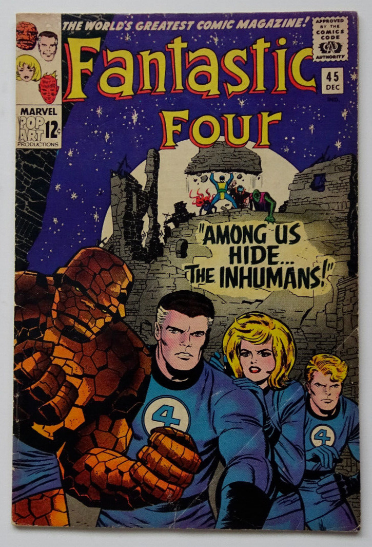 Comic Book- Fantastic Four #45 Kirby/Sinnott & Lee 1965 1st Inhumans