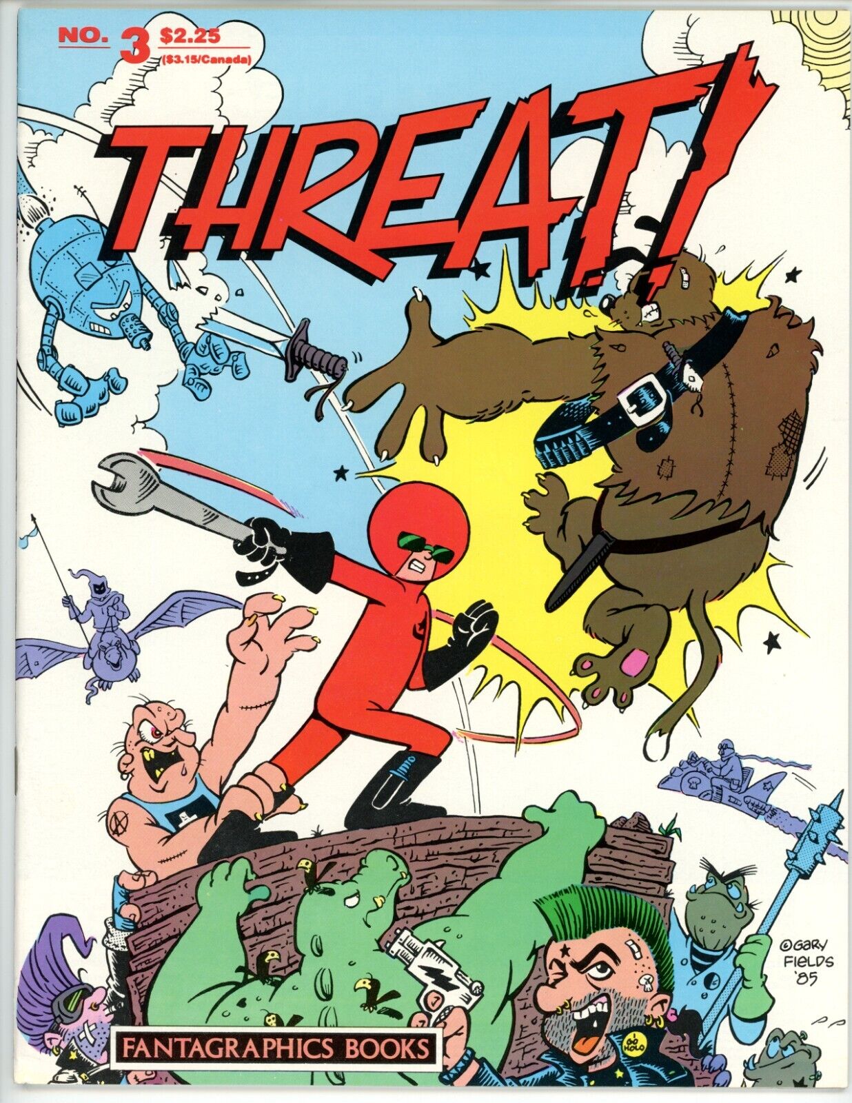 Threat #3 Comic Book 1986 VF- Dave Harrison Gary Fields Fantagraphics