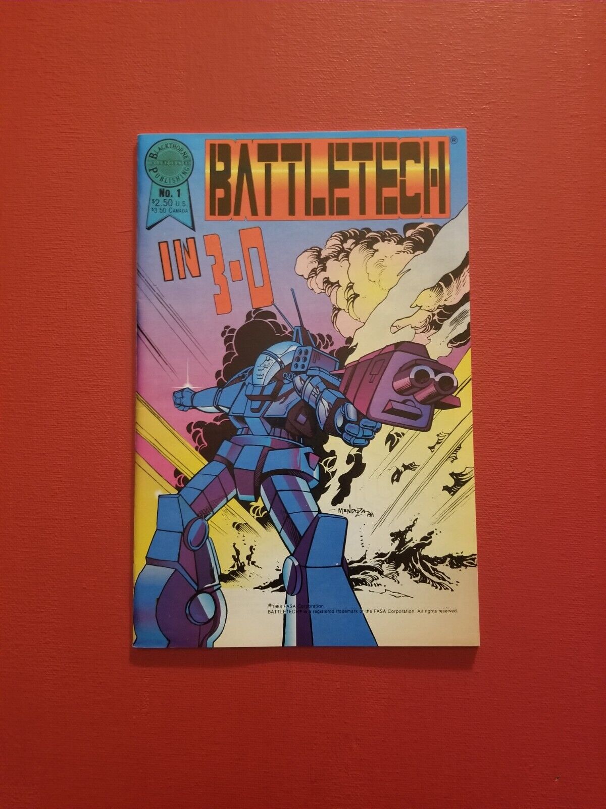 BLACKTHORNE PUBLISHING - BATTLETECH IN 3D #1 COMIC BOOK - 1987