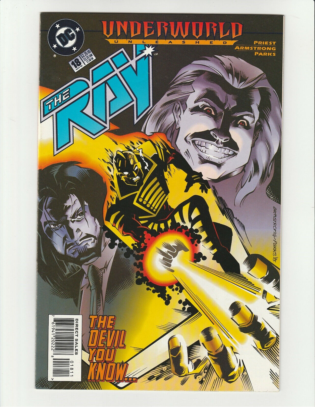 The Ray Comic Book #18 DC Comics 1995 (8.5) VERY FINE+ ad: Demolition Man Game