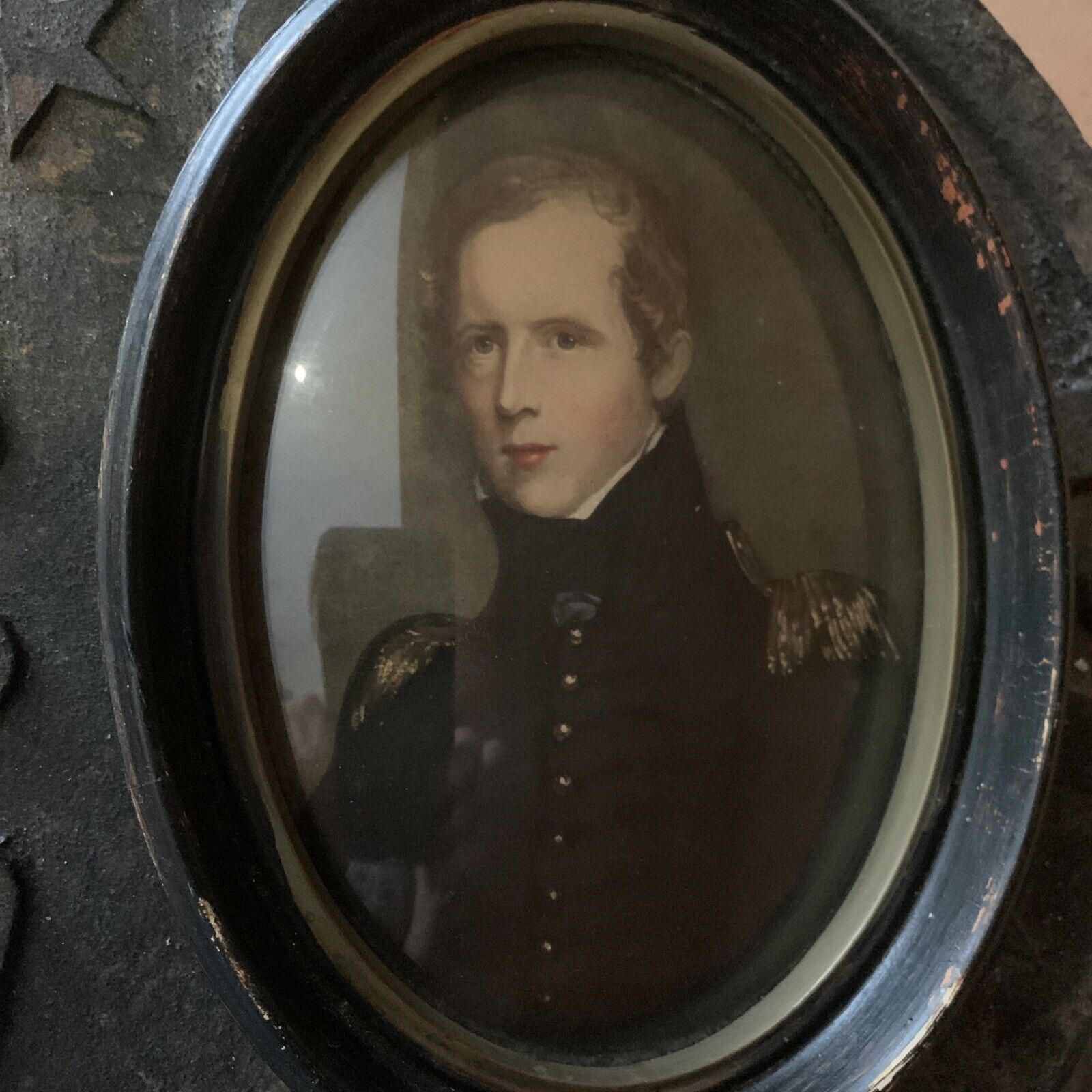 Revolutionary War Hero John Biddle Picture by Sully Oval Wood Bubble  Frame