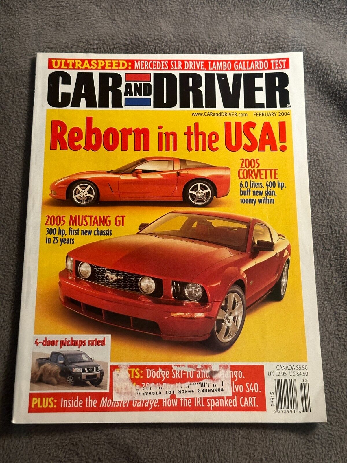 Car and Driver February 2004 Used Good Condition