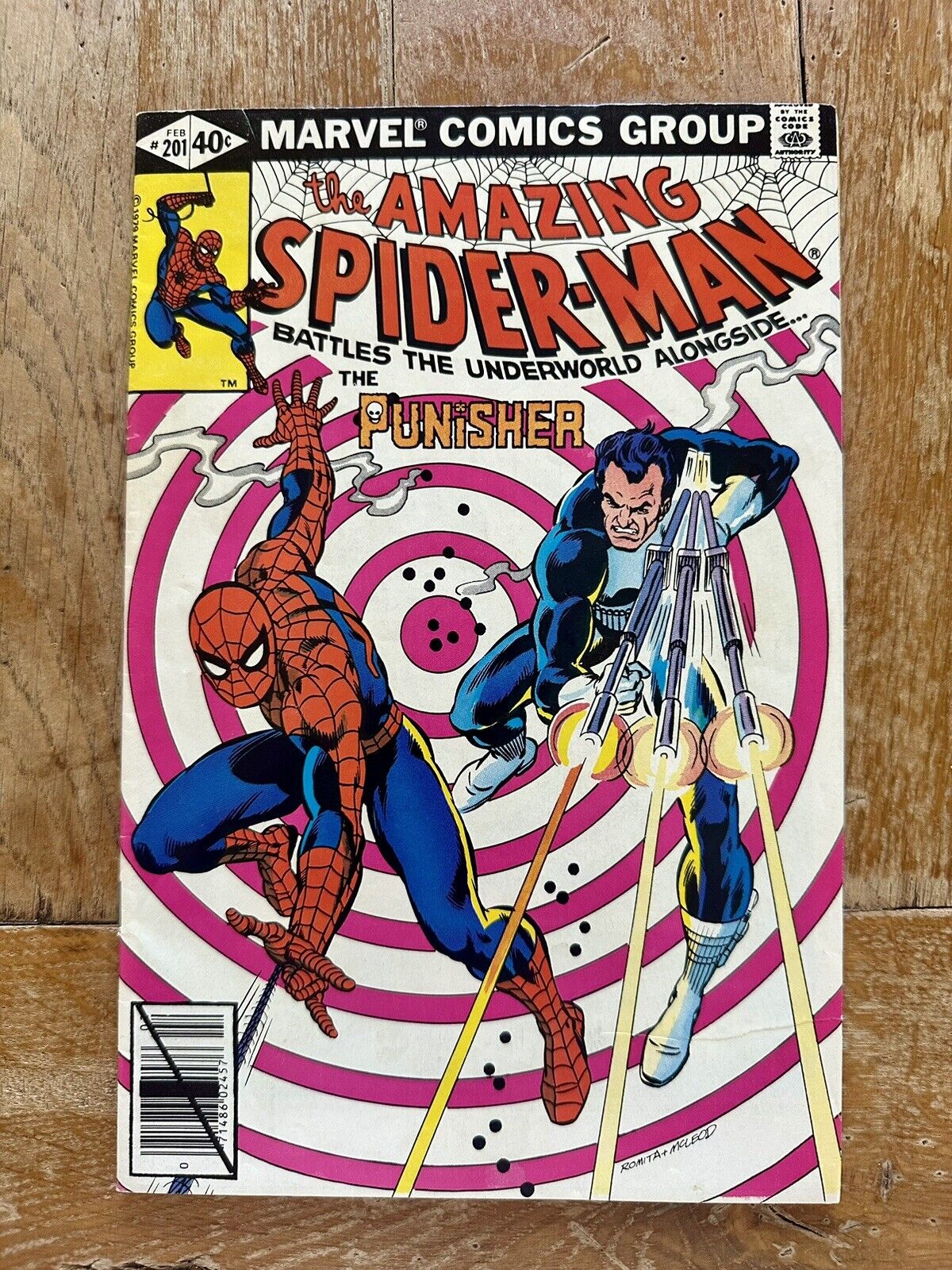 Amazing Spider-Man #201 Newsstand (1980) Fine-, Punisher team-up.