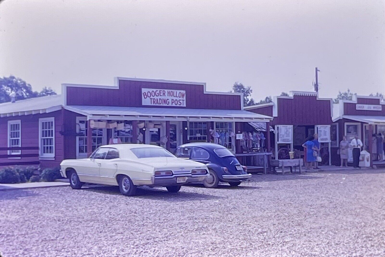 c1960s Booger Hollow Trading Post~Arkansas~Classic Cars~Vintage Color 35mm Slide