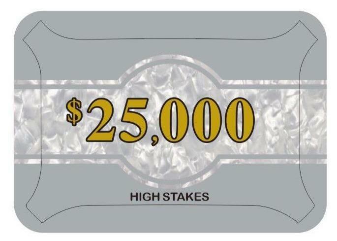 High Stakes $25,000 Poker Plaque Premium Quality NEW James Bond Casino Royale 