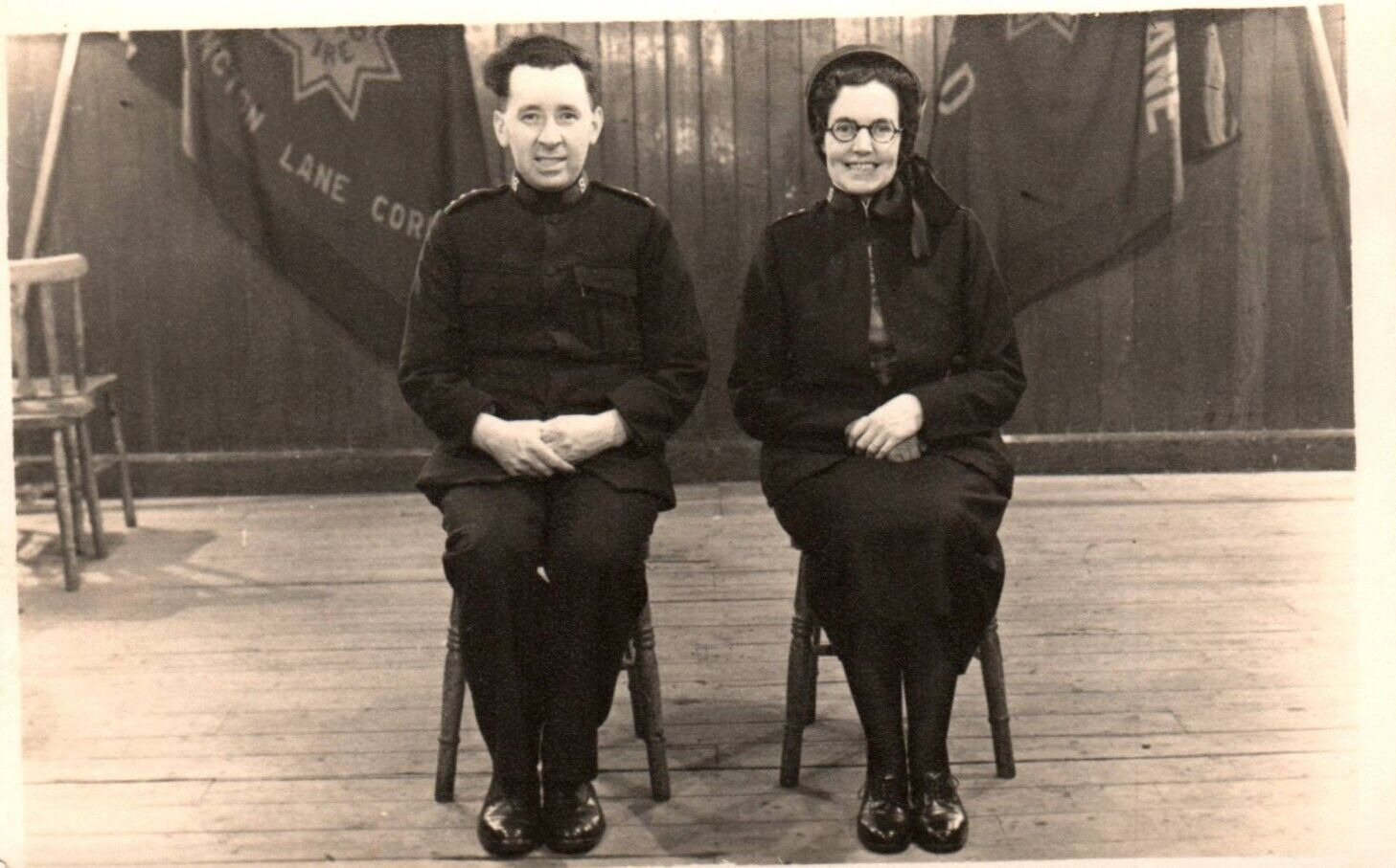 Salvation Army Capt. Riddle and Wife Vintage Postcard