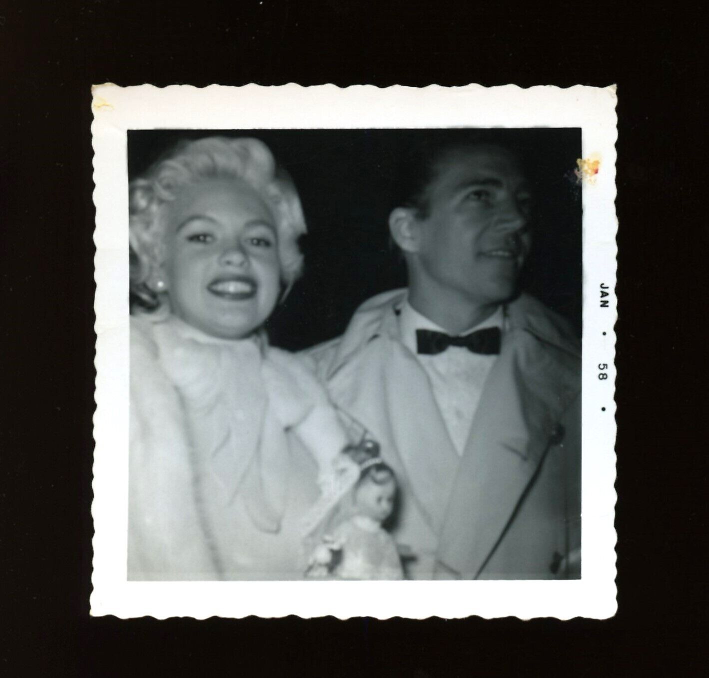 1958 Jayne Mansfield & Mickey Hargitay Original Wedding Snapshot Photo