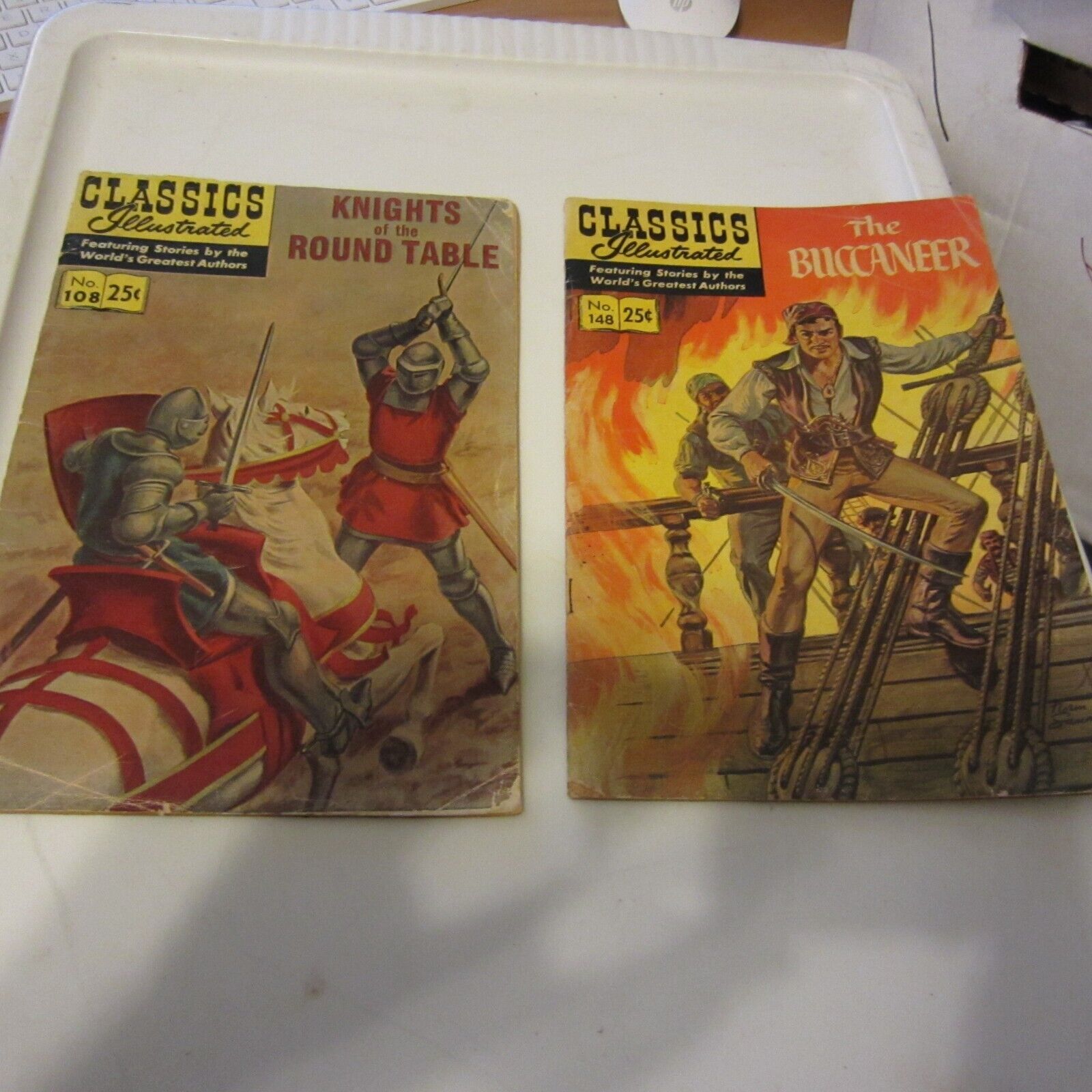 1953 CLASSICS ILLUSTRATED #108 +148 KNIGHTS  ROUND TABLE +BUCCANEER