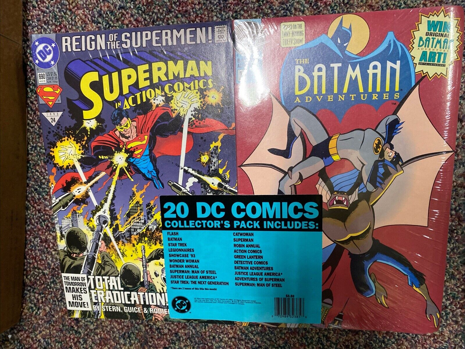 20 DC Comics Collector\'s Pack 1992-93 SUPERMAN BATMAN- SEALED