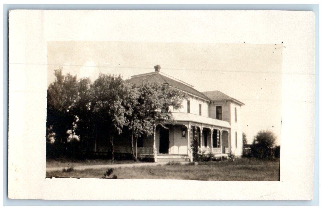 c1910\'s Fred Brown Residence Home View Wilcox Nebraska NE RPPC Photo Postcard