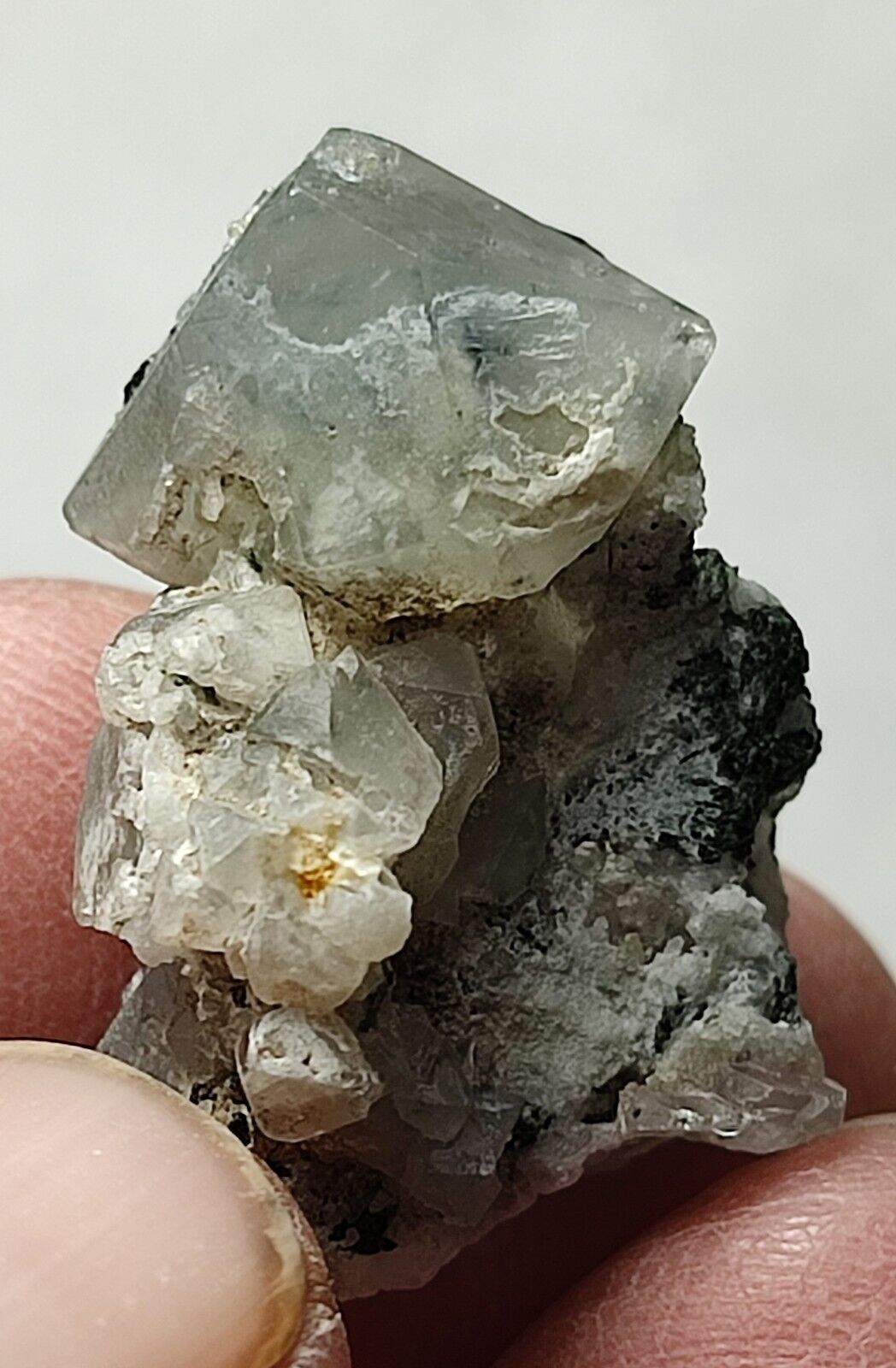 Riebeckite incl. light blue quartz cluster specimen- Zagi, kpk,Pak.