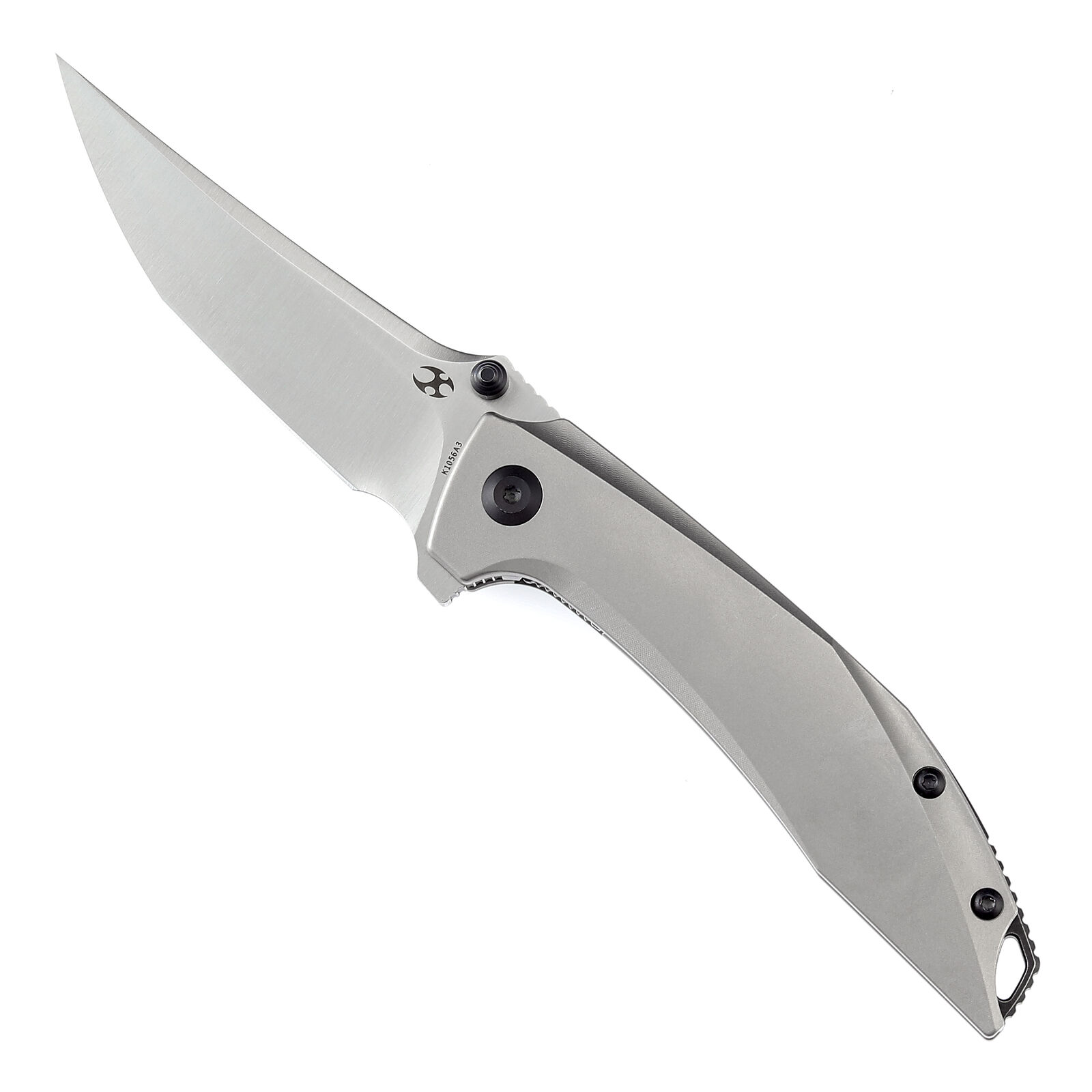 Kansept Baku Folding Knife Titanium Handle S35VN Plain Edge Satin Finish K1056A3