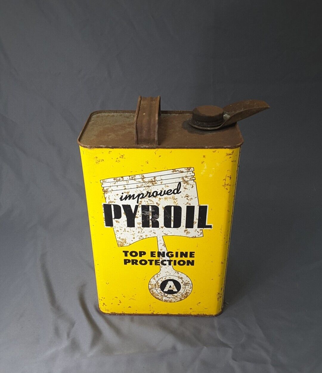 Vtg 1 Ga. improved Pyroil Top Engine Protection Gas Additive Lubrication w/spout