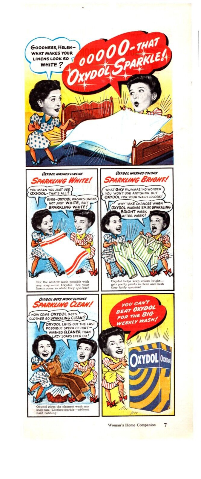Vintage Print Ad 1947 Oxydol Laundry Flakes Detergent