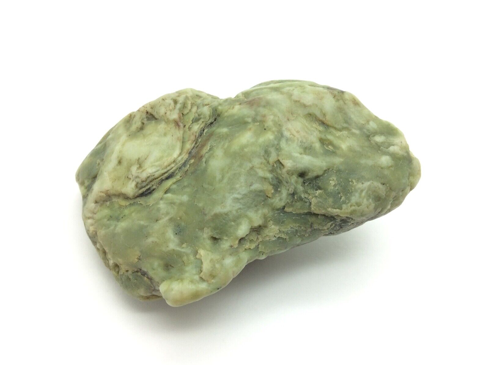 Mendocino Nephrite Jade Specimen Green River Polish Gem Stone California #37 