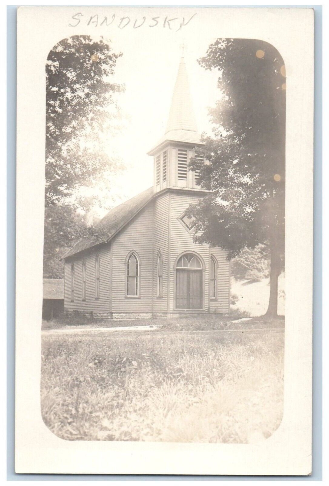 c1910's ME Church Sandusky New York NY, Cattaraugus RPPC Photo Antique Postcard