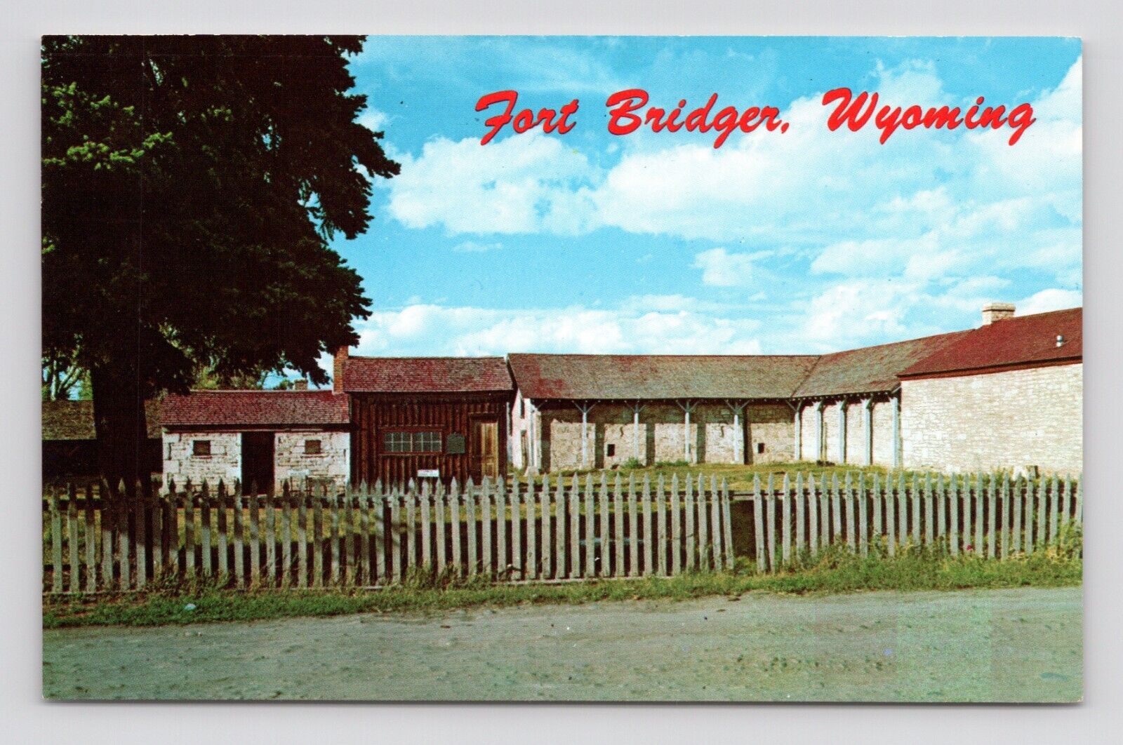 Trading Post Fort Bridger Wyoming WY UNP Chrome Postcard K14