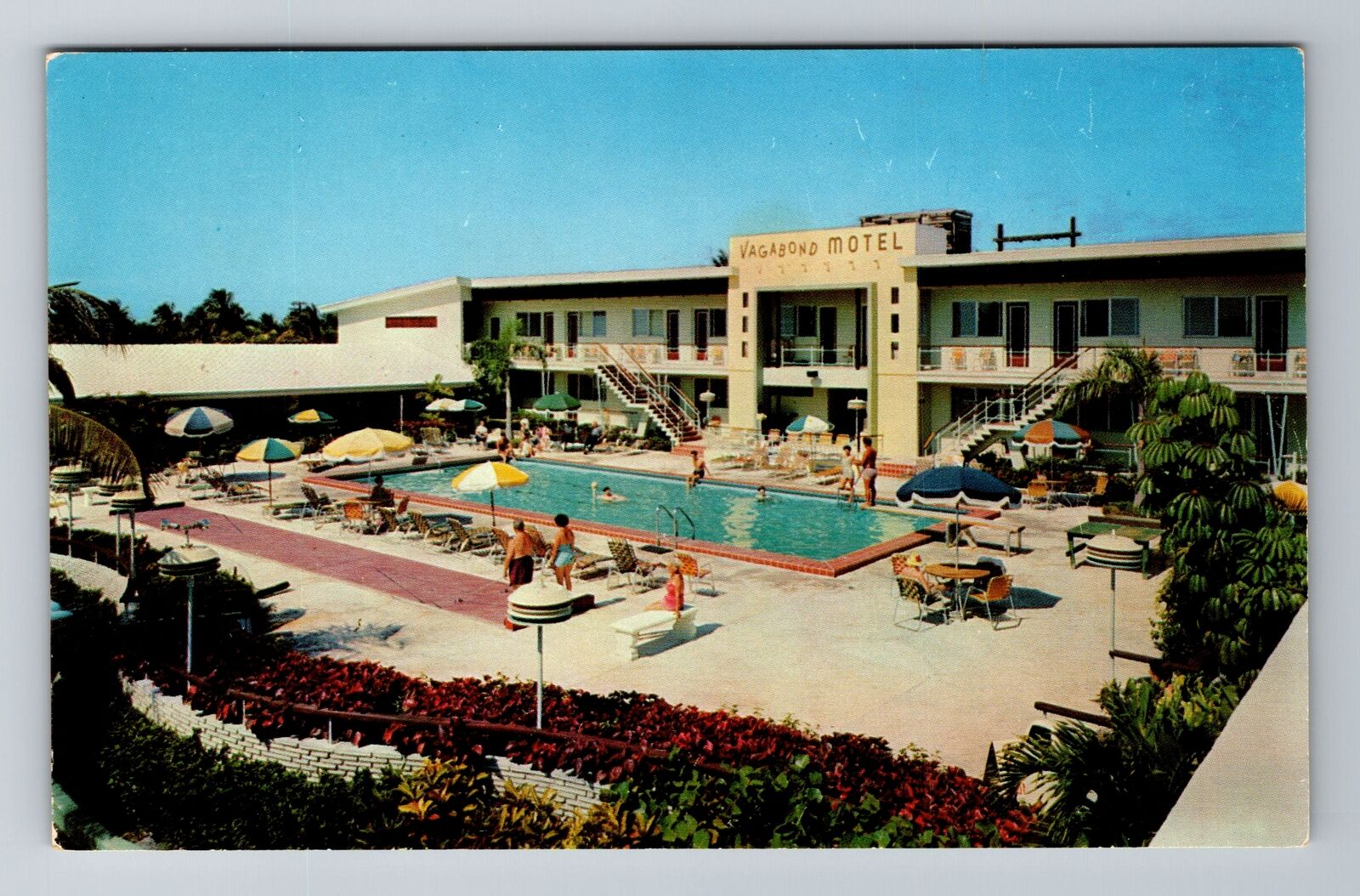 Miami FL-Florida, Vagabond Motel, Advertising, Antique Vintage Souvenir Postcard