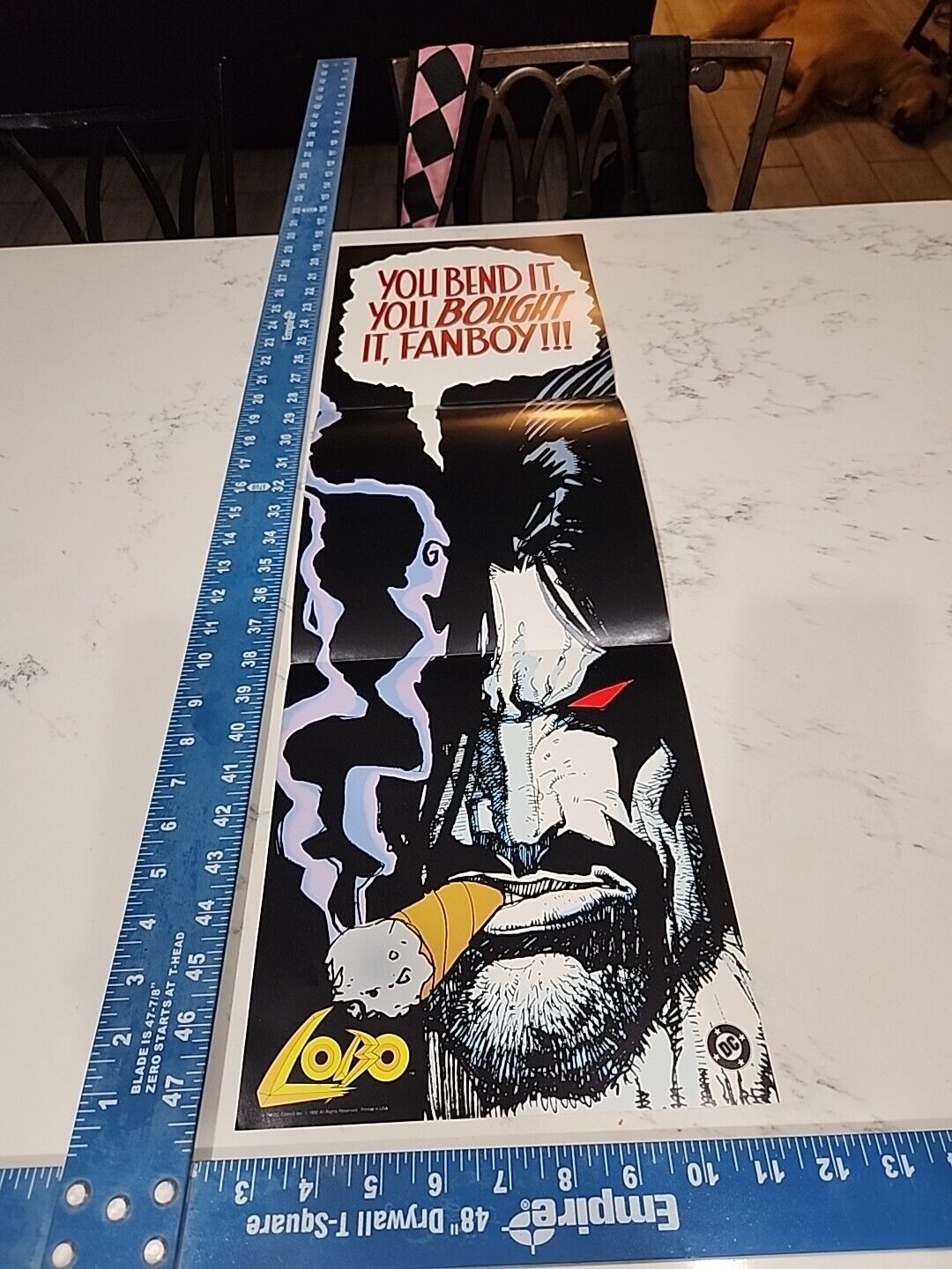Dc Promo folded Poster Comic Book Shop Vintage Lobo