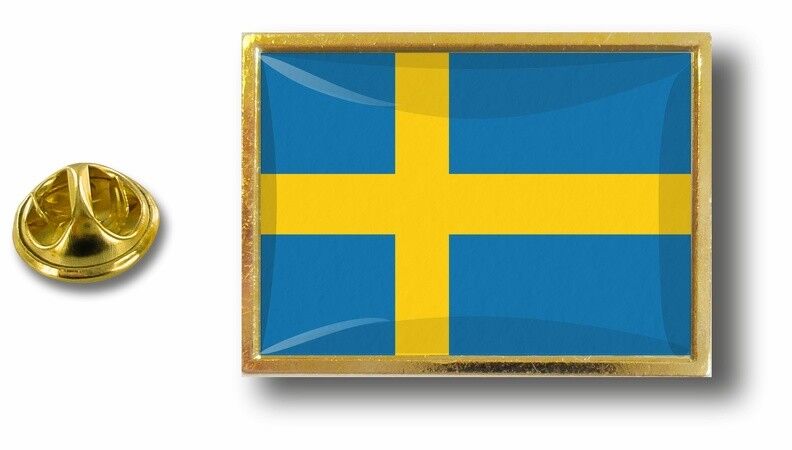 Pins Pin Badge Pin\'s Metal with Butterfly Clasp Flag Sweden Swedish