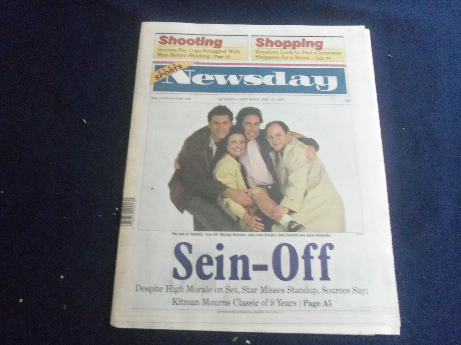 1997 DECEMBER 27 NEWSDAY NEWSPAPER - SEINFELD TV SHOW TO END - NP 5670